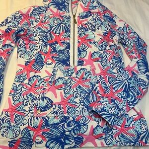 Lilly Pulitzer Skipper Popover in the She She Shells. Like New Small